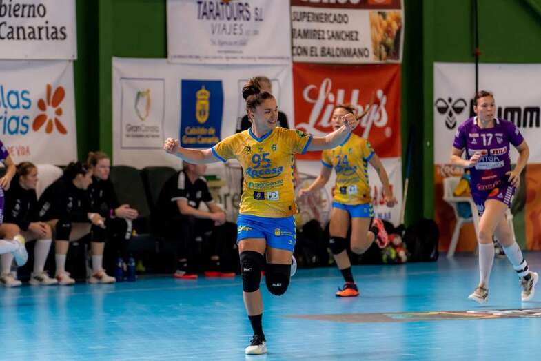 Imagen del partido de este domingo en Telde/TA.